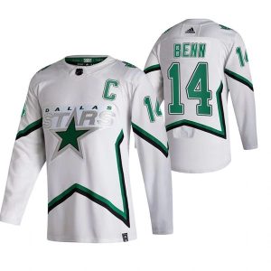 Dallas Stars Trikot Jamie Benn 14 2022 Reverse Retro Weiß Authentic